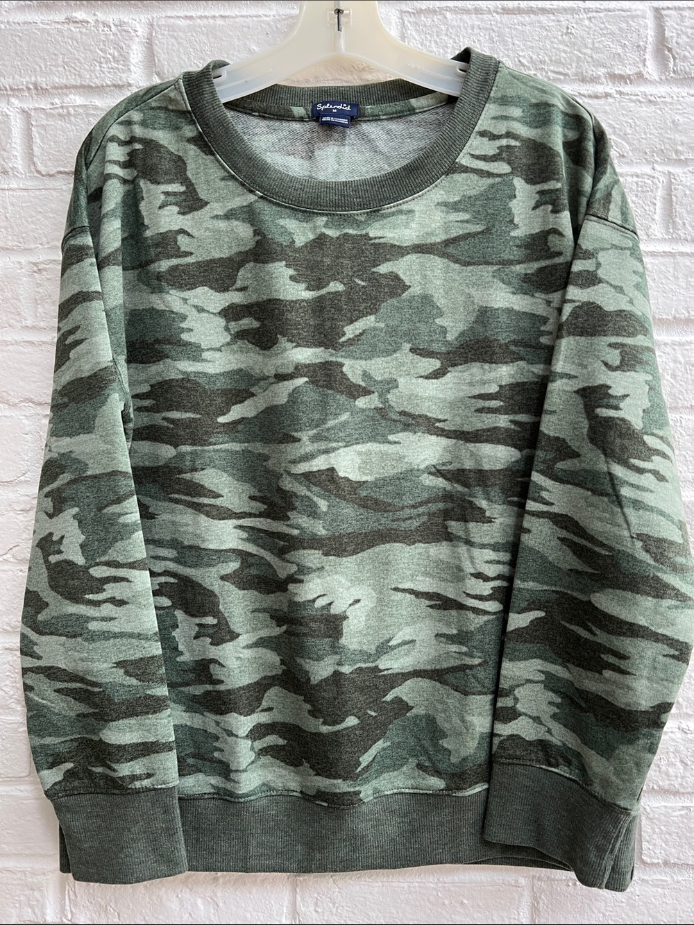 SPLENDID Olive Green Camo Sweatshirt and Jogger Sweatpants Long sleeve Crew neck - Picture 5 of 15